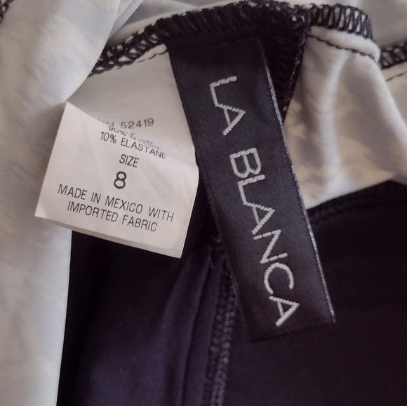 La Blanca Kindred Spirit 2 Piece Swimsuit Tankini Skirt Size 8 Boho Neutral - Picture 14 of 14